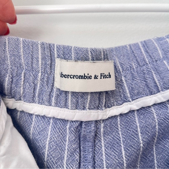 Abercrombie & Fitch Blue White Striped Linen Pants Size XS - Picture 6 of 13